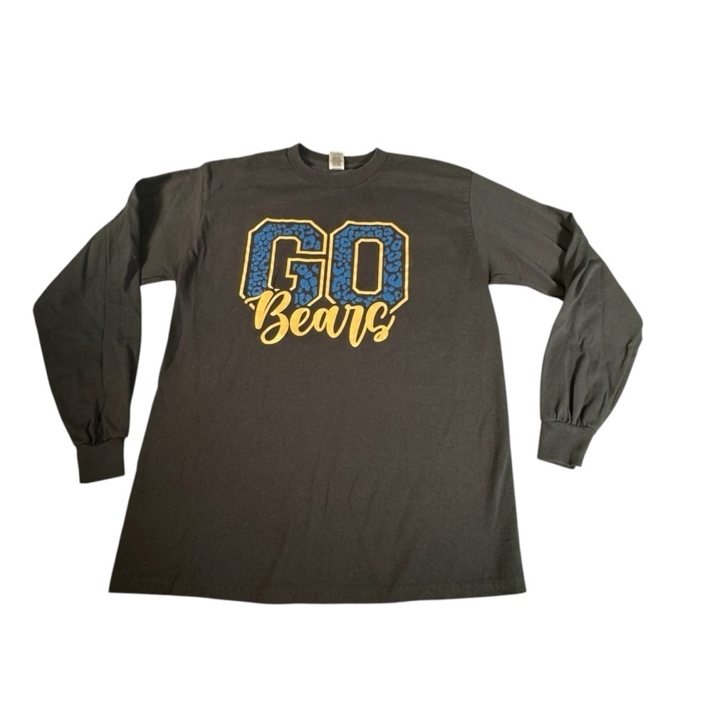 Women's Go Bears Long Sleeve T-Shirt Gildan Size Medium Black